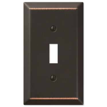 Amerelle 1-Gang Stamped Steel Toggle Switch Wall Plate, Aged Bronze 163TDB