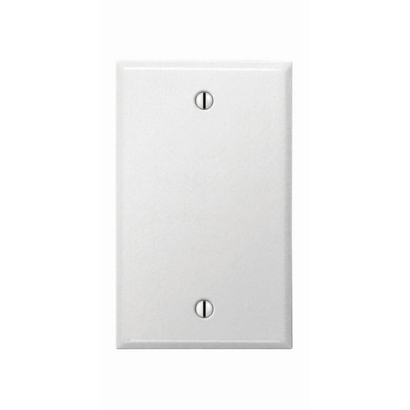 Amerelle 1-Gang Standard Stamped Steel Blank Wall Plate, Smooth White C981BW