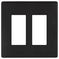thumbnail image 1 of Amerelle 140RRMB Siena Wallplate, 2 Rocker, Steel, Matte Black, 1-Pack, 1 of 1