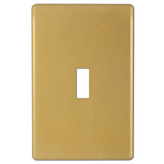 Amerelle 140TBG Siena Wallplate, 1 Toggle, Steel, Brushed Gold, 1-Pack