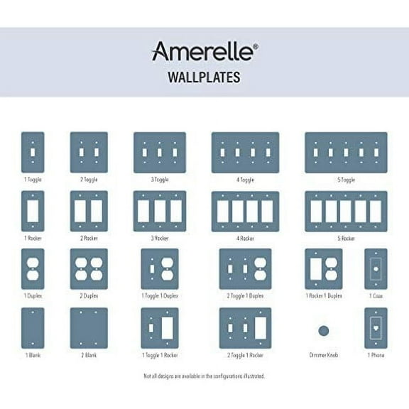 Amerelle 148DBG Moderne Wallplate, 1 Duplex, Steel, Brushed Gold, 1-Pack