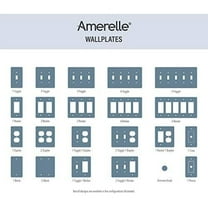 Amerelle 148DBG Moderne Wallplate, 1 Duplex, Steel, Brushed Gold, 1-Pack