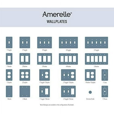 Amerelle 148DBG Moderne Wallplate, 1 Duplex, Steel, Brushed Gold, 1-Pack