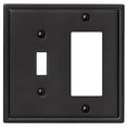 thumbnail image 1 of Amerelle 148TRMB Moderne Wallplate, 1 Toggle / 1 Rocker, Steel, Matte Black, 1-Pack, 1 of 1