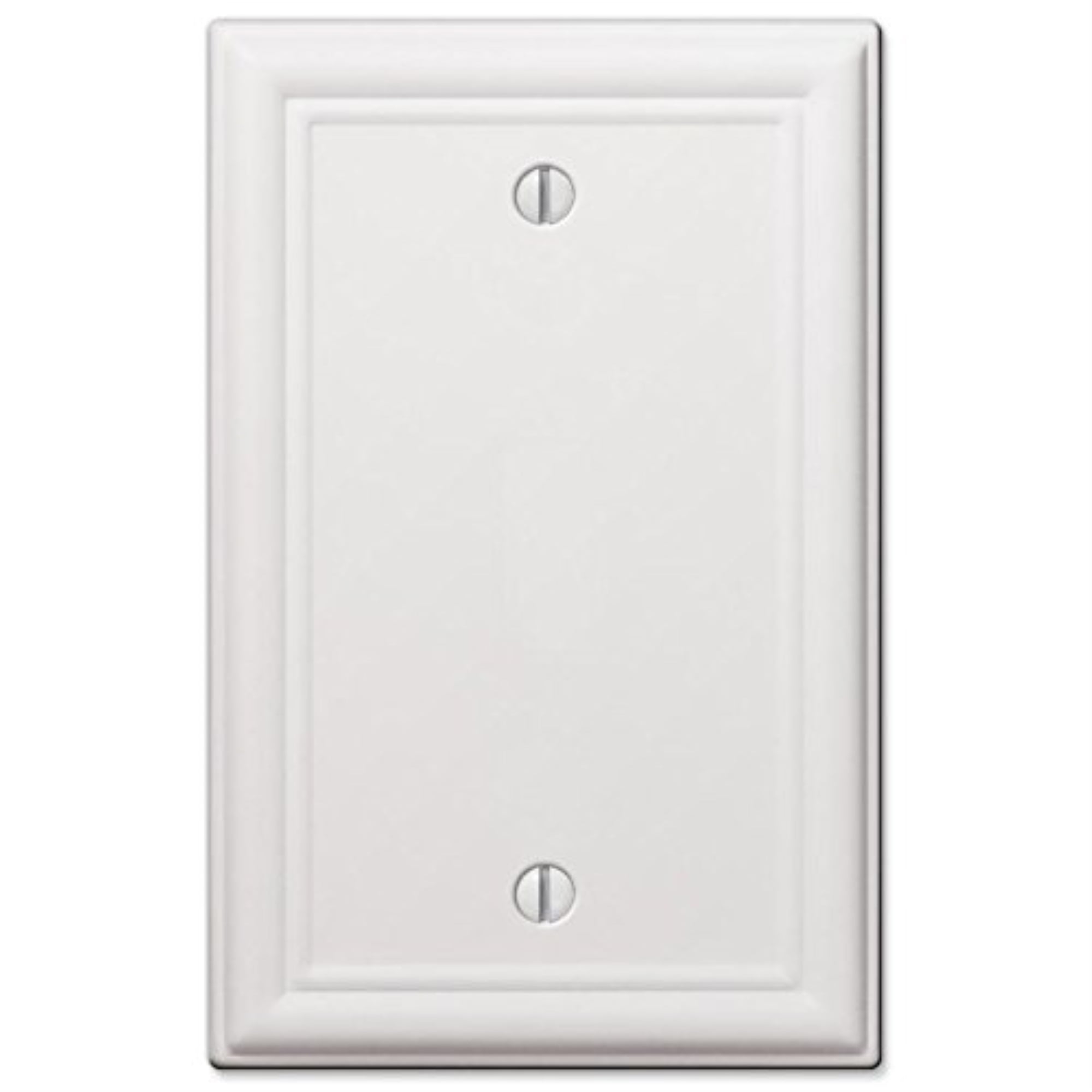 Amerelle Chelsea White Steel 1-Gang Blank Wall Plate