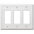 thumbnail image 1 of Amerelle 149RRRW Chelsea Wallplate, 3 Rocker, Steel, White, 1-Pack, 1 of 5