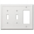 thumbnail image 1 of Amerelle 149TTRW Chelsea Wallplate, 2 Toggle / 1 Rocker, Steel, White, 1-Pack, 1 of 3