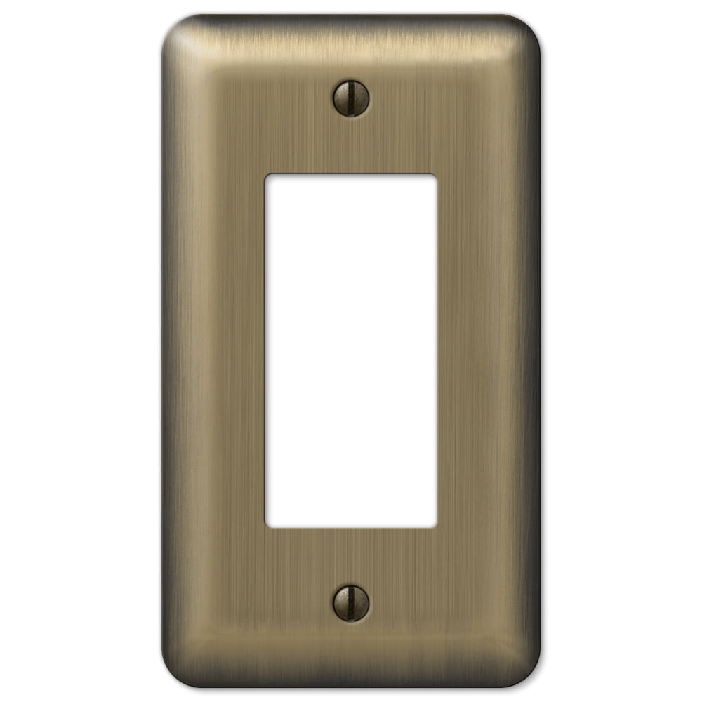 Brushed Brass Single Gang Rocker Wall Plate