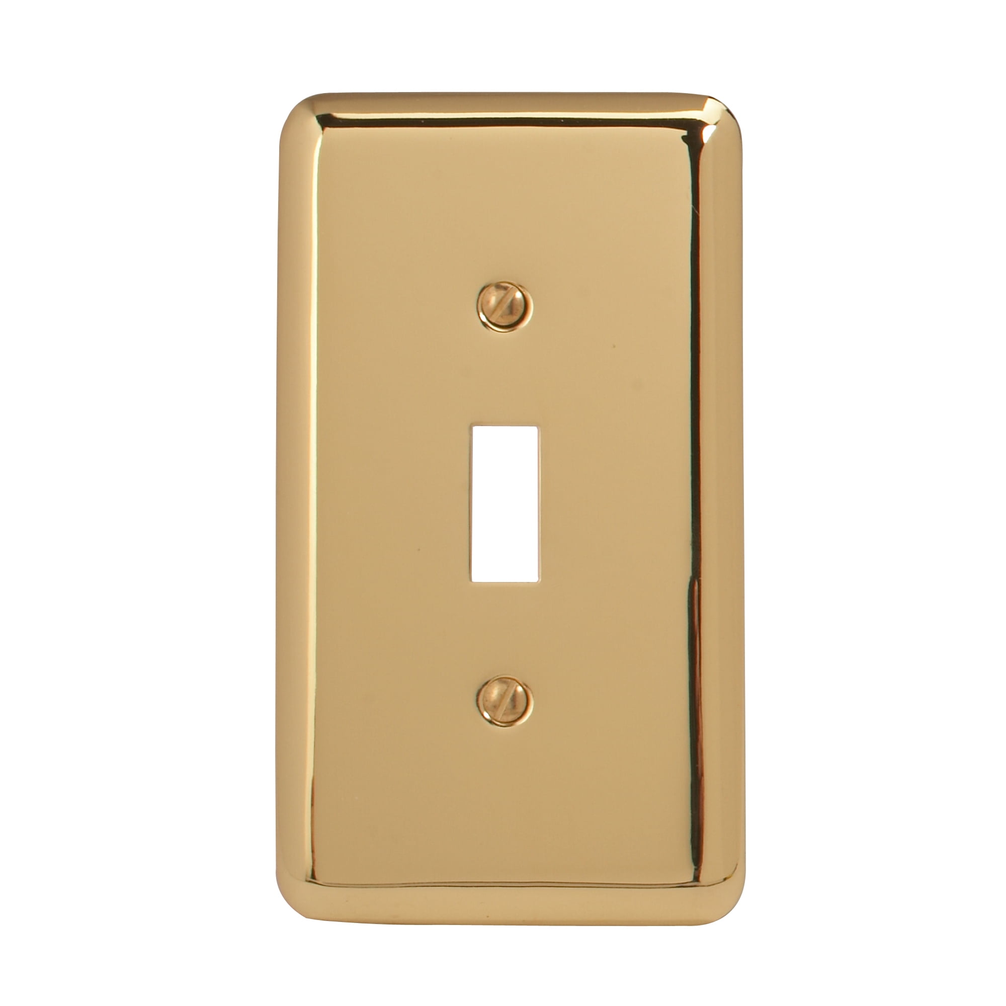 Bright Brass Single Toggle Steel Wall Plate