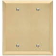 thumbnail image 1 of Amerelle 163BBSB Moderne Wallplate 2 Blank Steel Polished Brass 1-Pack, 1 of 7