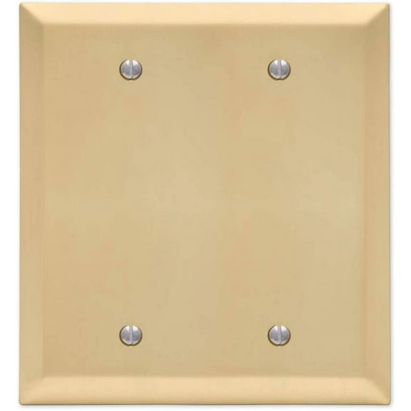 Amerelle 163BBSB Moderne Wallplate 2 Blank Steel Polished Brass 1-Pack
