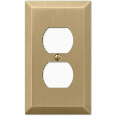 Amerelle 163DBZ Moderne Wallplate 1 Duplex Steel Brushed Bronze 1-Pack