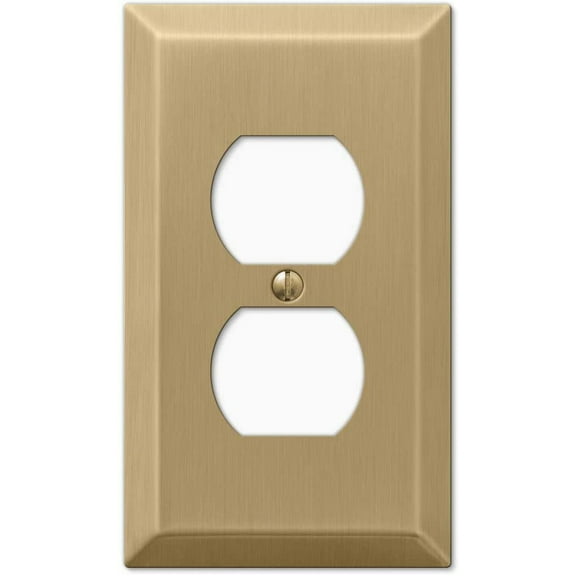 Amerelle 163DBZ Moderne Wallplate 1 Duplex Steel Brushed Bronze 1-Pack