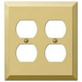 thumbnail image 1 of Amerelle 163DDBR Century Wallplate, 2 Duplex, Steel, Polished Brass, 1-Pack, 1 of 3
