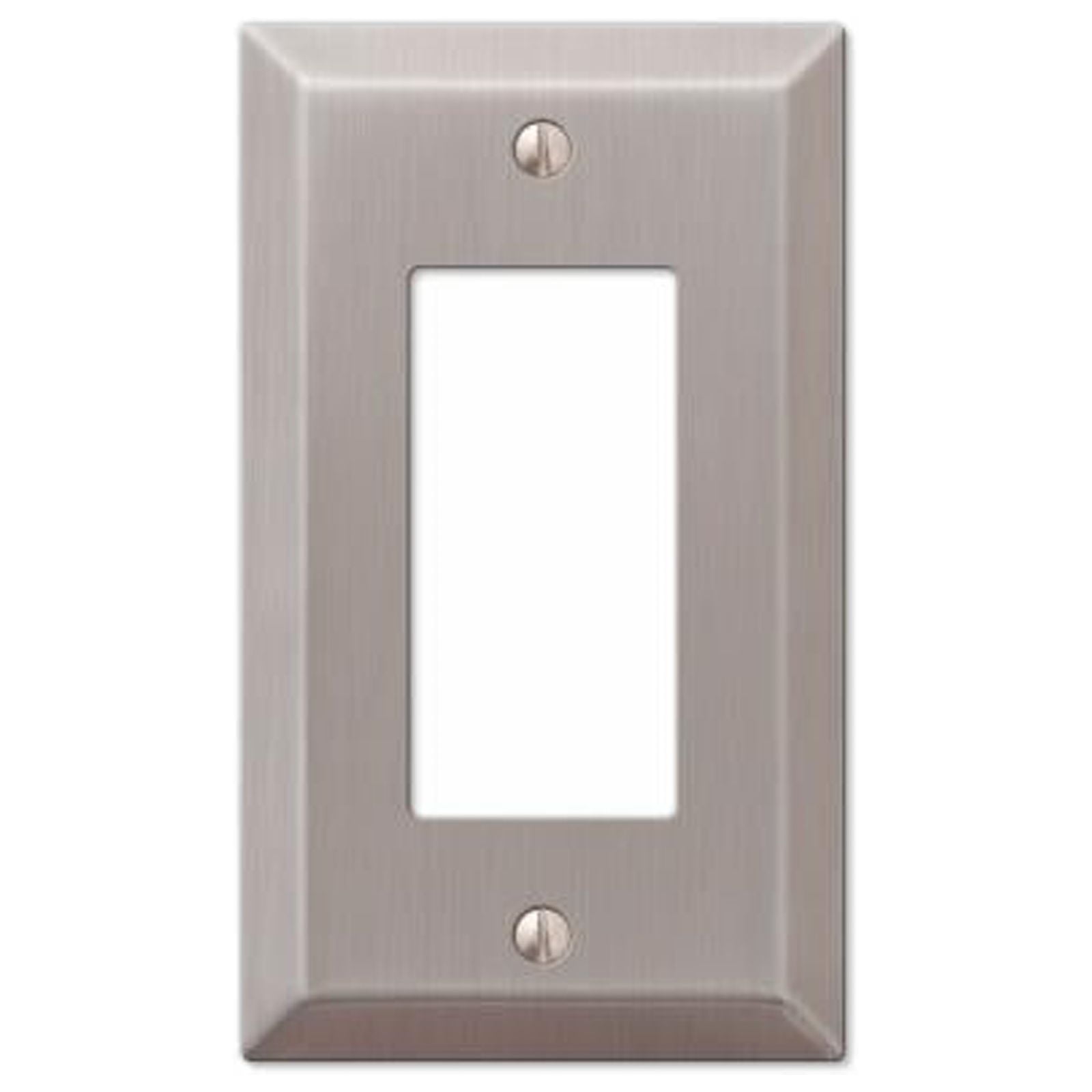 Amerelle Brushed Nickel 1-Gang Stamped Steel Wall Plate