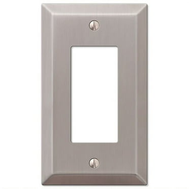 Amerelle 163RBN Century Wallplate, 1 Rocker, Steel, Brushed Nickel, 1-Pack