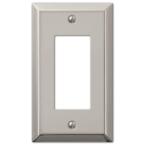 Amerelle 163RPN Century Wallplate, 1 Rocker, Steel, Polished Nickel, 1-Pack