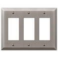 thumbnail image 1 of Amerelle 163RRRAN Century Wallplate, 3 Rocker, Steel, Antique Nickel, 1-Pack, 1 of 3