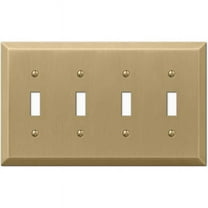 Amerelle 163T4BZ Century Wallplate, 4 Toggle, Steel, Brushed Bronze, 1-Pack