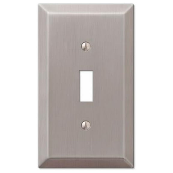 Amerelle 163TBN Century Wall Plate, Brushed Nickel, Steel, 1 Toggle - Quantity 4