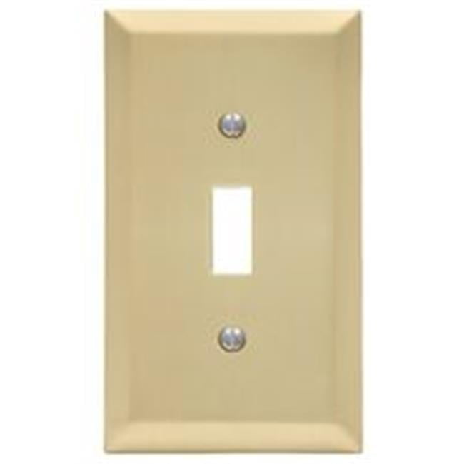 Amerelle Satin Brass 1-Gang Steel Toggle Wall Plate