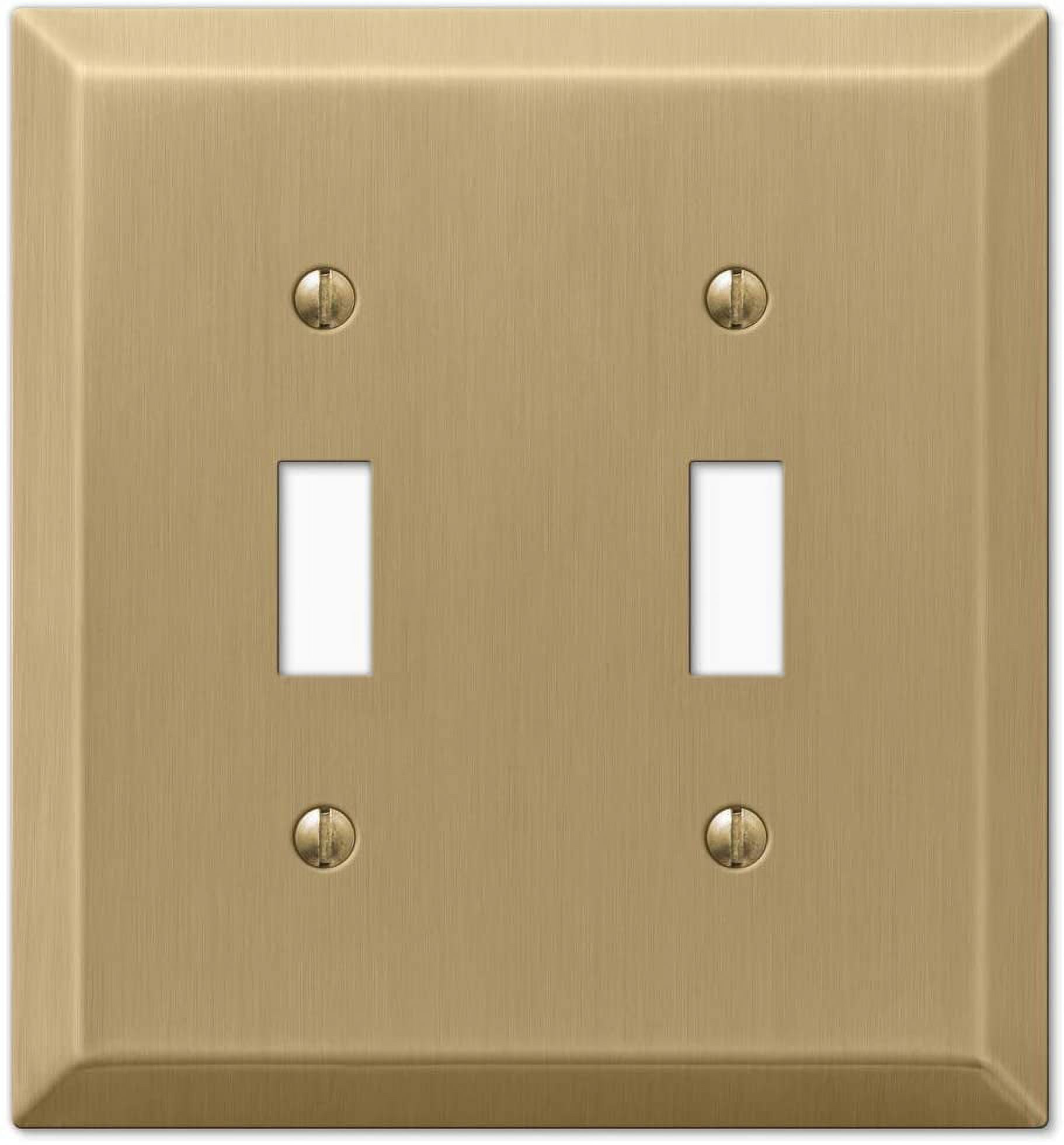 Brushed Bronze Double Toggle Steel Wall Plate