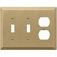 thumbnail image 1 of Amerelle 163TTDBZ Century Wallplate, 2 Toggle / 1 Duplex, Steel, Brushed Bronze, 1-Pack, 1 of 3