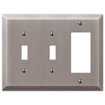 thumbnail image 1 of Amerelle 163TTRAN, Century Wallplate, 2 Toggle/ 1 Rocker, Steel, Antique Nickel, 1-Pack, 1 of 1