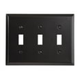 thumbnail image 1 of Amerelle 163TTTDB Century Wallplate, 3 Toggle, Stamped Steel, Aged Bronze, 1-Pack, 1 of 6