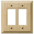 thumbnail image 1 of Amerelle 180RRR Baker Wallplate, 3 Rocker GFCI, Wood, Unfinished Wood, 1-Pack, 1 of 3