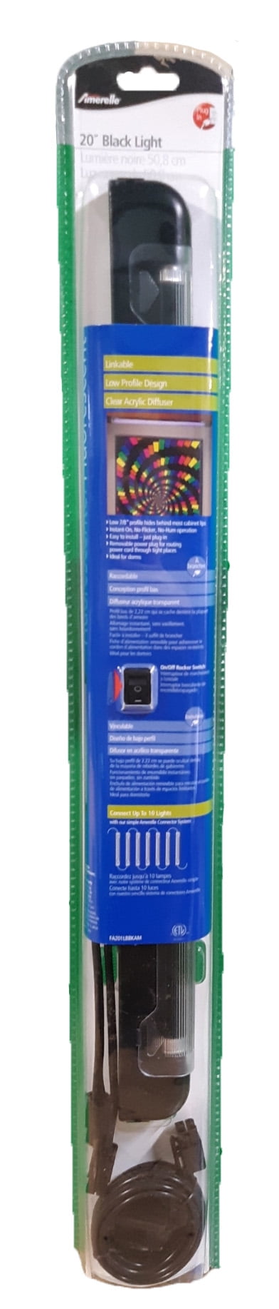 Amerelle 20" Instant On Linkable Fluorescent Black Light