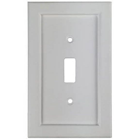 Amerelle 200TW Shaker Wallplate, 1 Toggle, Wood, White, 1-Pack