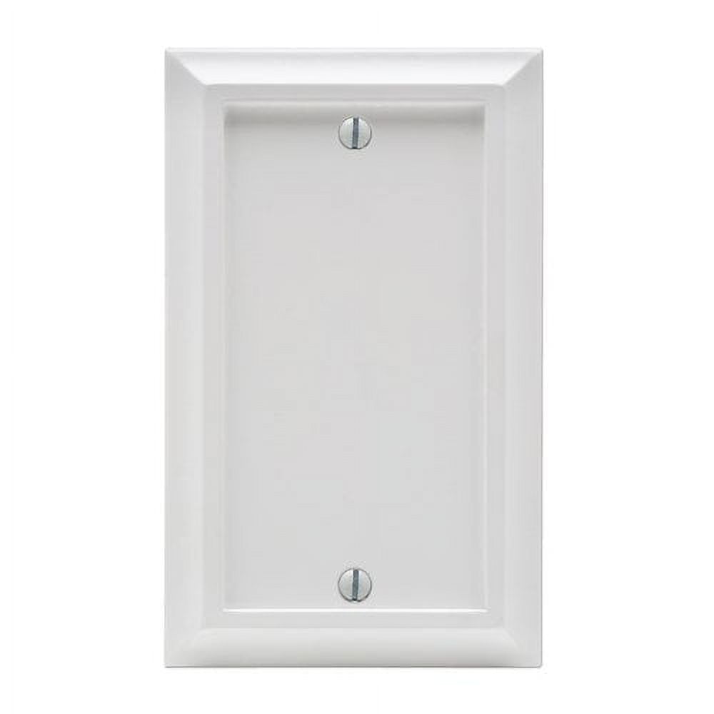 White Composite Single Blank Decorative Wall Plate