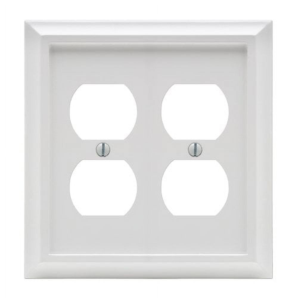 White Composite Double Duplex 2-Gang Wall Plate