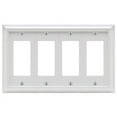 thumbnail image 1 of Amerelle 2040R4W Deerfield Wallplate, 1 Rocker, Wood, White, 1-Pack, 1 of 1