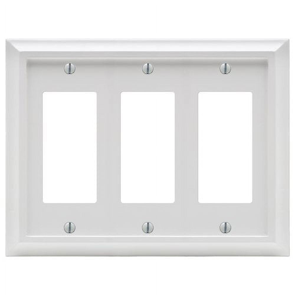 Deerfield White Composite 3-Gang Rocker Wall Plate