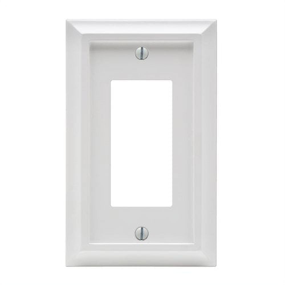 Deerfield White Wood 1-Gang Rocker Wall Plate
