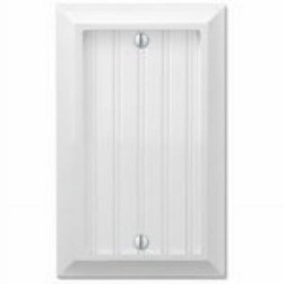 Amerelle 279BW Cottage Wallplate, 1 Blank, Composite Wood, White, 1-Pack