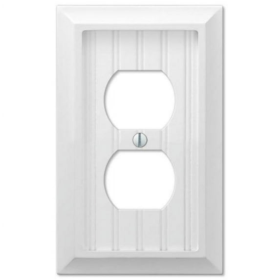 Amerelle 279DW Cottage, Wallplate, 1 Duplex, Composite Wood, White, 1-Pack