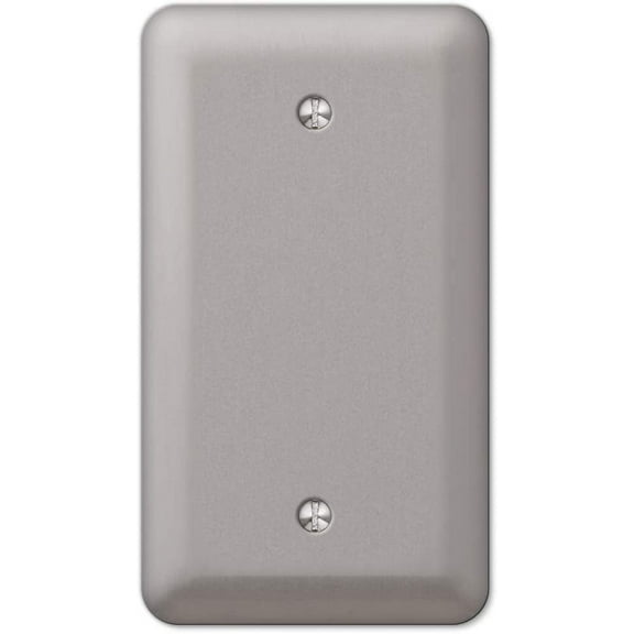 Amerelle 2BPW Moderne Wallplate 1 Blank Steel Brushed Nickel 1-Pack