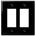 thumbnail image 1 of Amerelle 3000RRBK Metro, Wallplate, 2 Rocker, Ceramic, Black, 1-Pack, 1 of 1