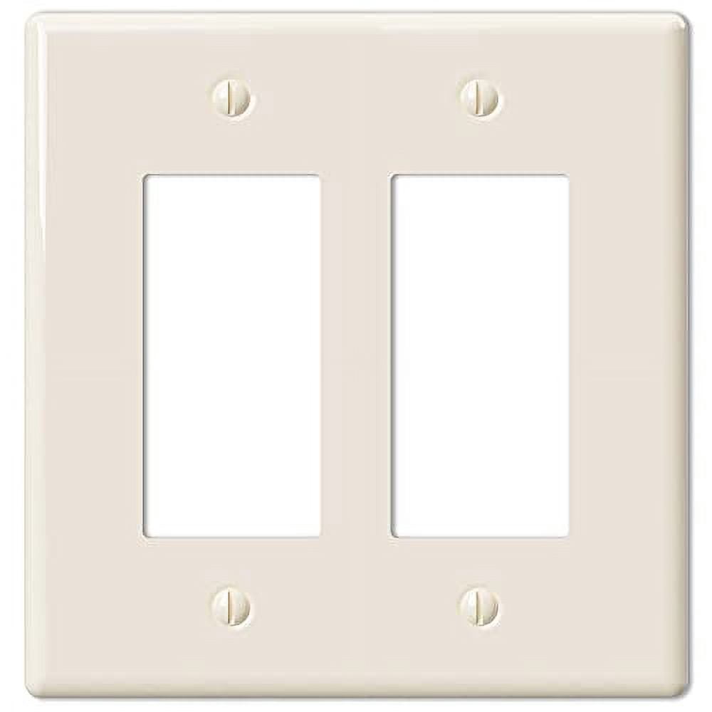 Amerelle 3000RRBT Metro Wallplate, 2 Rocker, Ceramic, Biscuit, 1-Pack