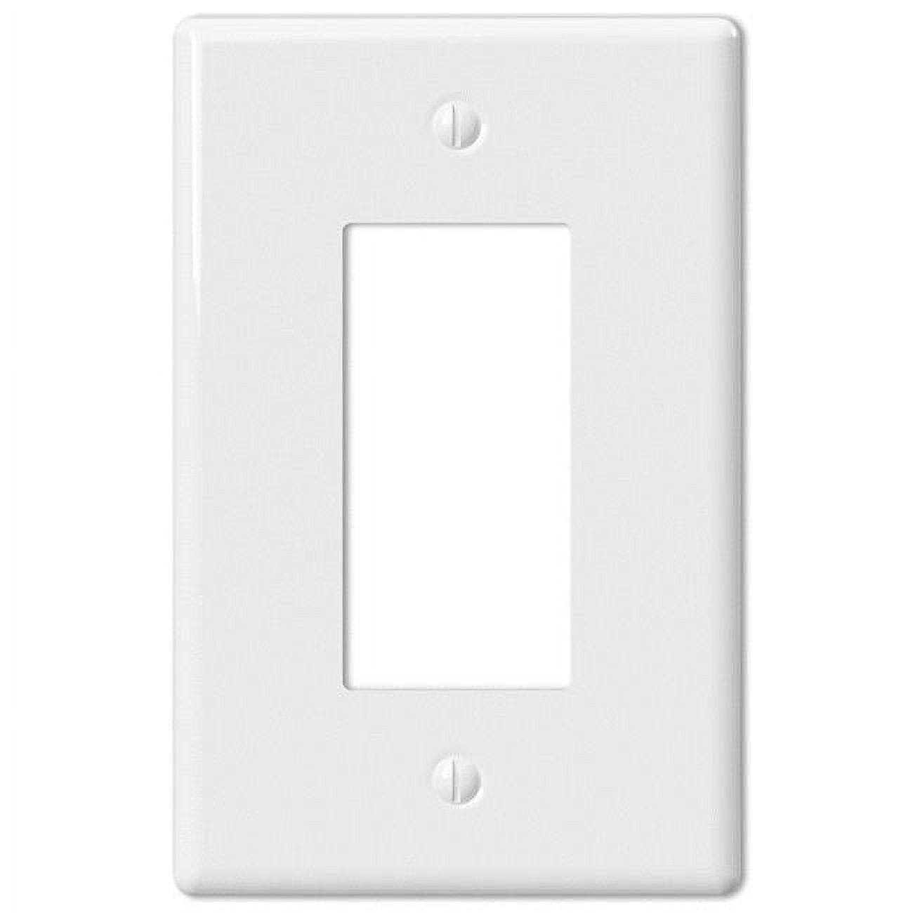Amerelle Metro White Ceramic 1-Gang Rocker Wall Plate