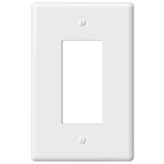 Amerelle 3000RW Metro Wallplate, 1 Rocker, Ceramic, White, 1-Pack