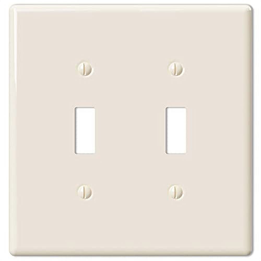 Biscuit Ceramic Double Toggle Wallplate