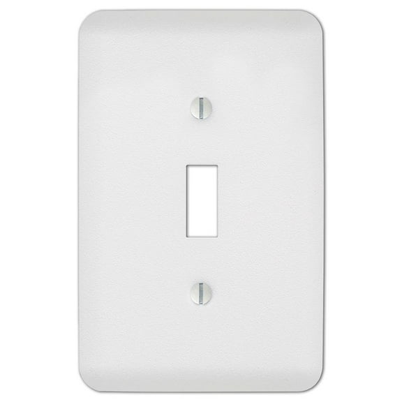 Westek 635TW Capric Wall Plate, White Paintable Steel, 1 Toggle - Quantity 4