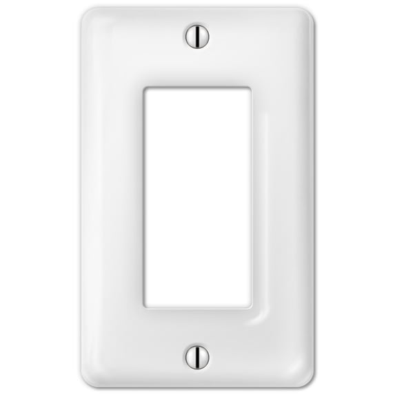 Amerelle Ceramic Rocker-GFCI Wall Plate 3020RW - White
