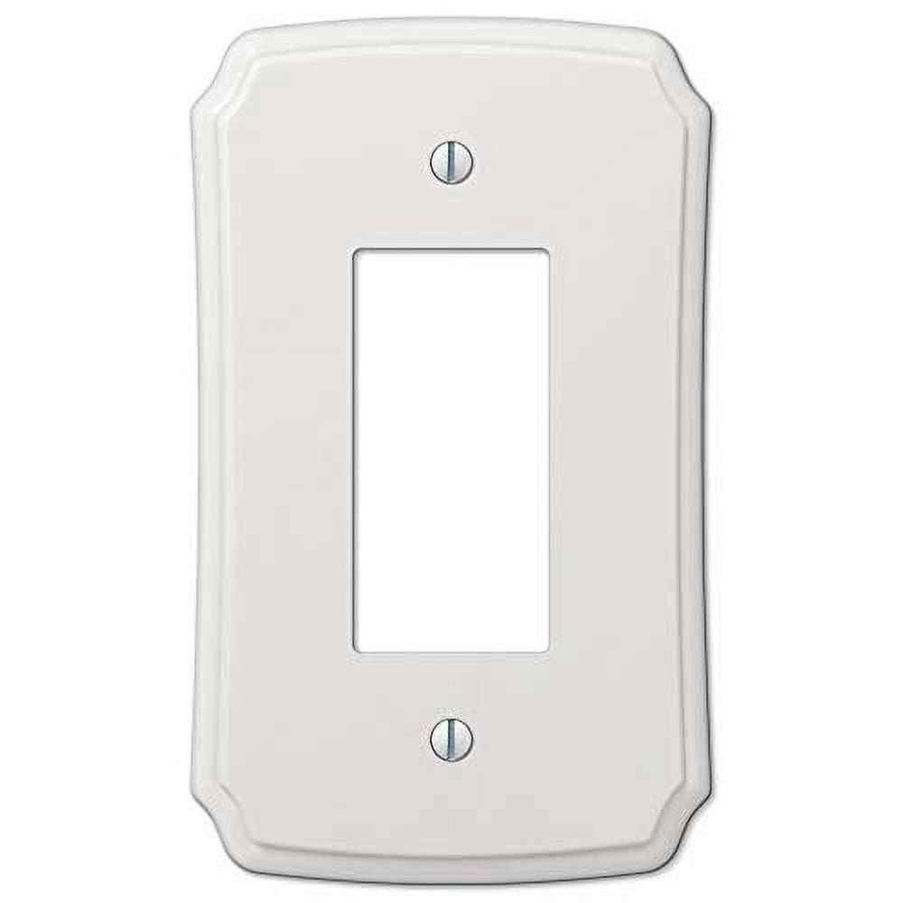 White Composite Single Rocker Decorative Wall Plate