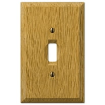 Amerelle 4025T Traditional Wallplate, 1 Toggle, Wood, Light Oak , 1-Pack