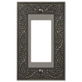 thumbnail image 1 of Amerelle 43RAN English Garden Wallplate, 1 Rocker GFCI, Cast Metal, Antique Nickel, 1-Pack, 1 of 3